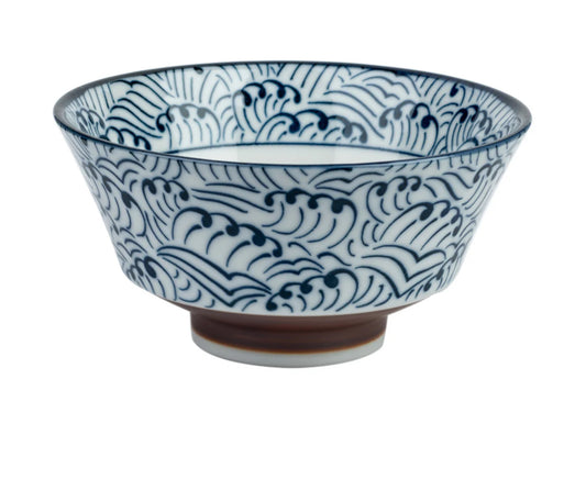 Hamon Blue Wave Japanese Rice Bowl