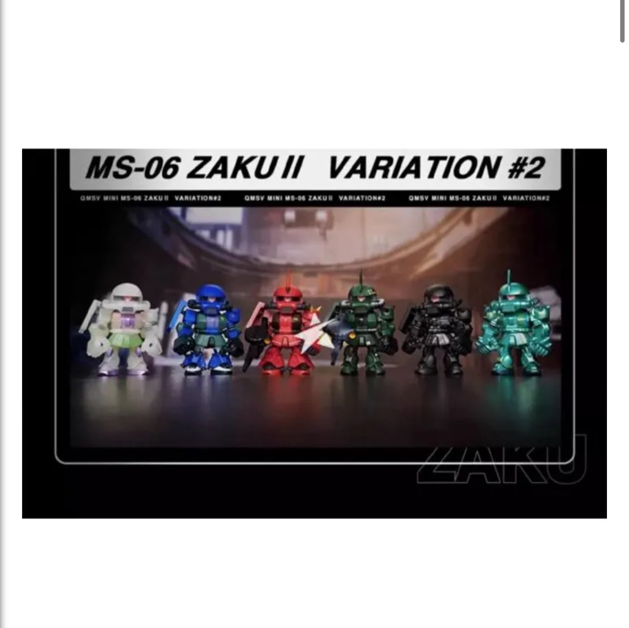 Bandai QMSV Mini MS-06 ZAKUⅡ Variation #2 Figure Blinding Box (Random Character)