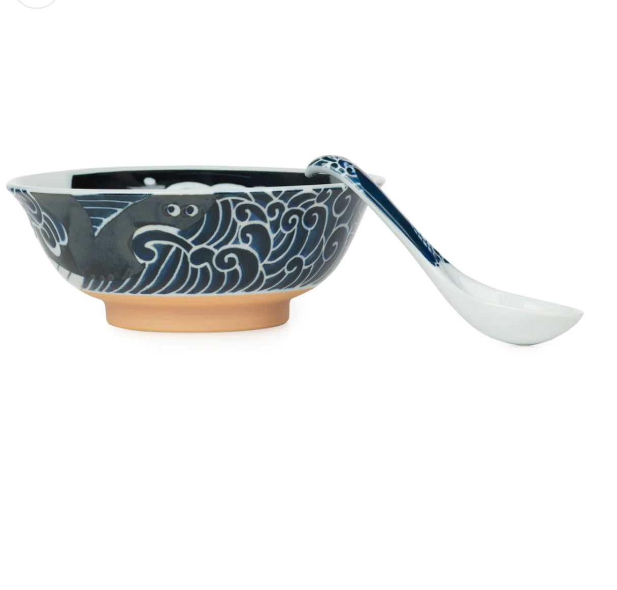 New 6pce Whale Indigo Blue Japanese Ramen Bowl Set