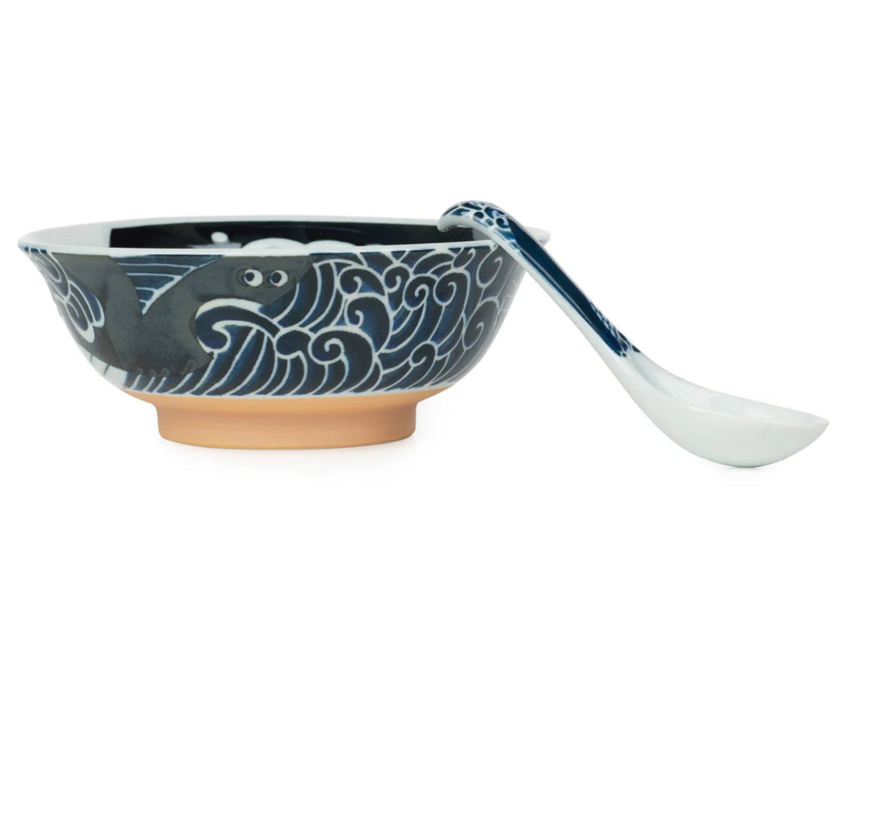 New 6pce Whale Indigo Blue Japanese Ramen Bowl Set