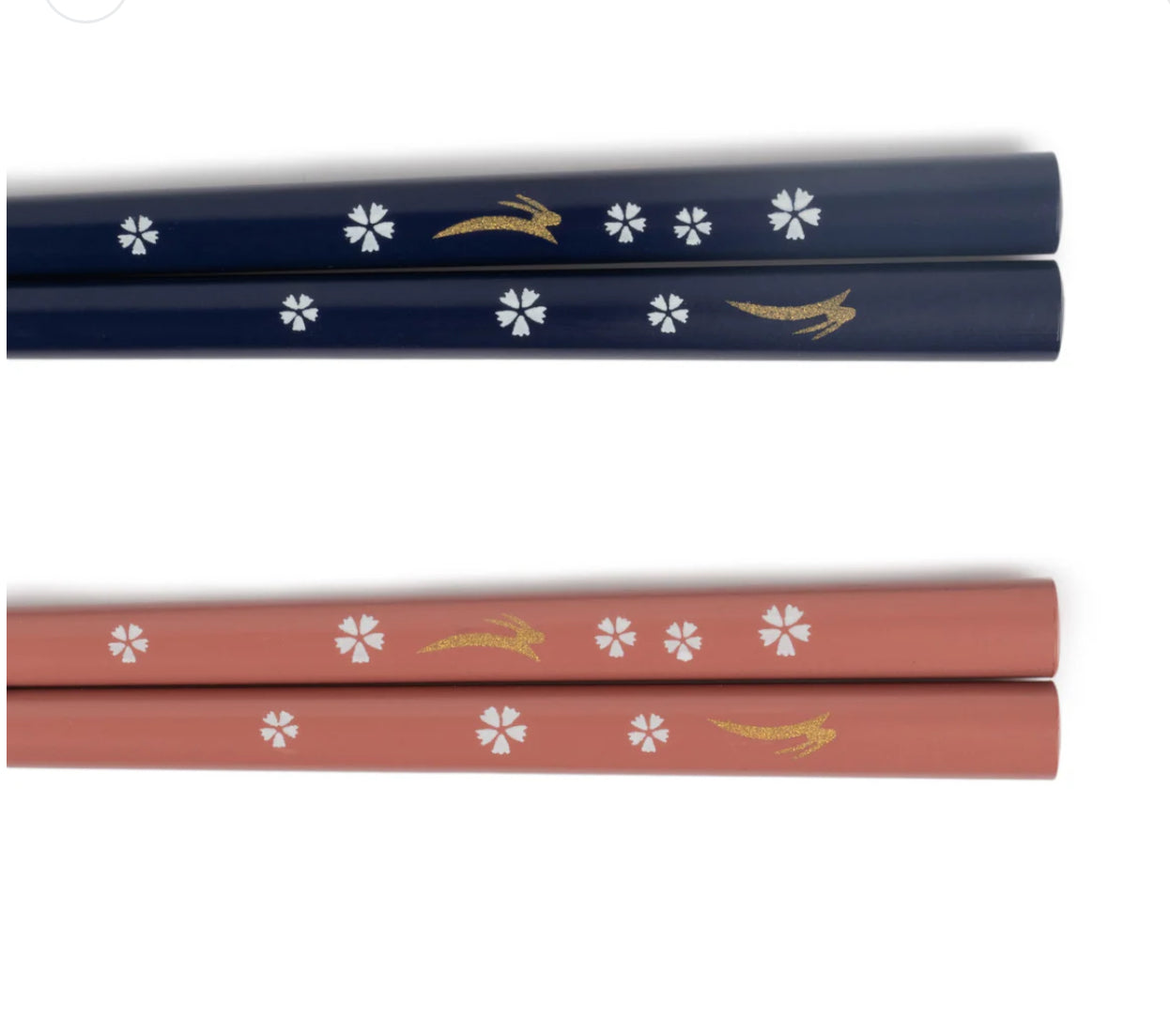 Blue and Pink Blossom Japanese Chopstick Gift Set