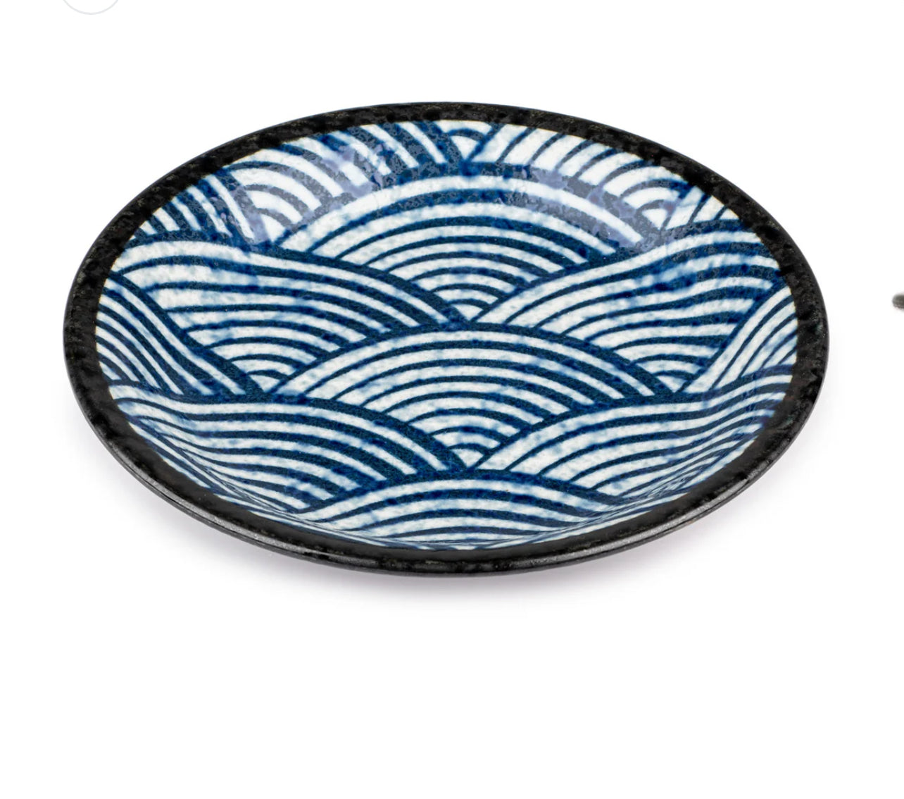Seikaiha Small Ceramic Japanese Dish