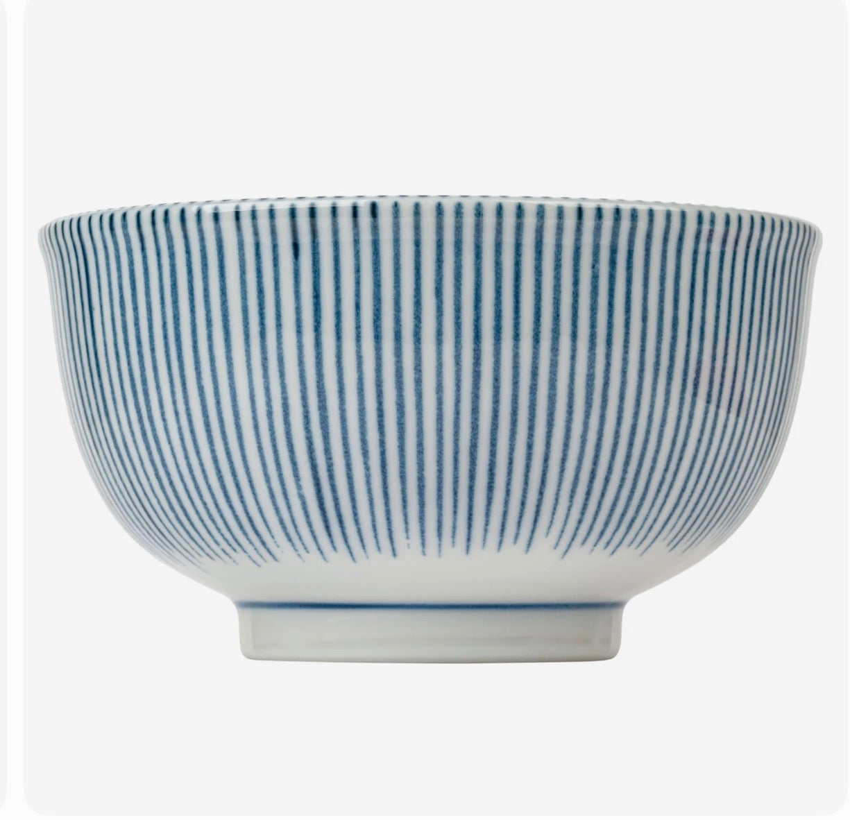 Kyo Tokusa Japanese Bowl – Blue Stripe Ceramic (Made in Japan) | Tokyo Gallery