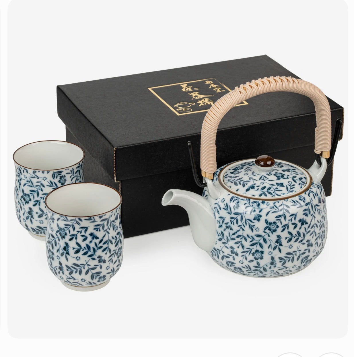 Japanese Wildflower Tea Set – Made in Japan Ceramic Teapot & Cups