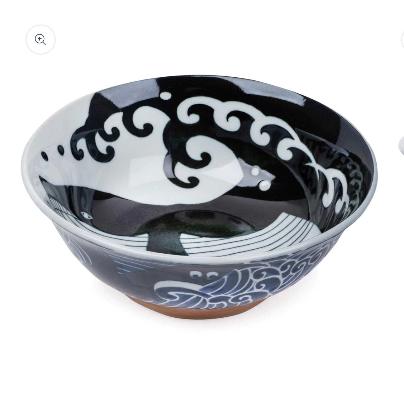 Whale Indigo Blue Japanese Ramen Bowl