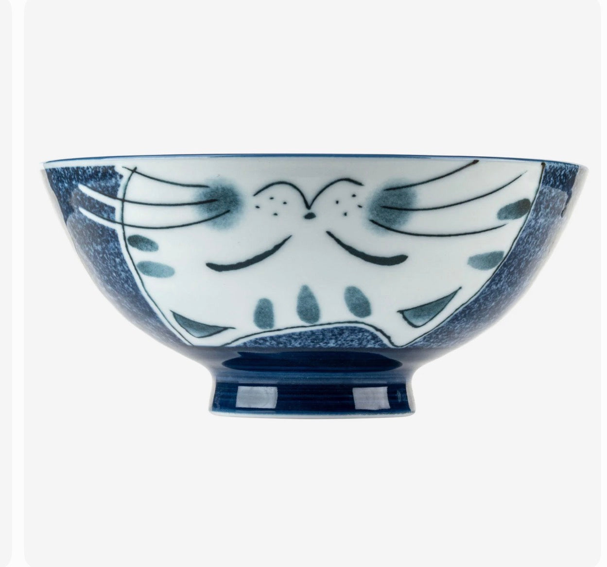 Authentic Blue Tabby Cat Japanese Rice Bowl – Made in Japan | Tokyo Gallery