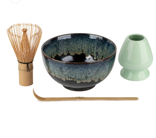 Okinawa Japanese Matcha Tea Bowl Gift Set.