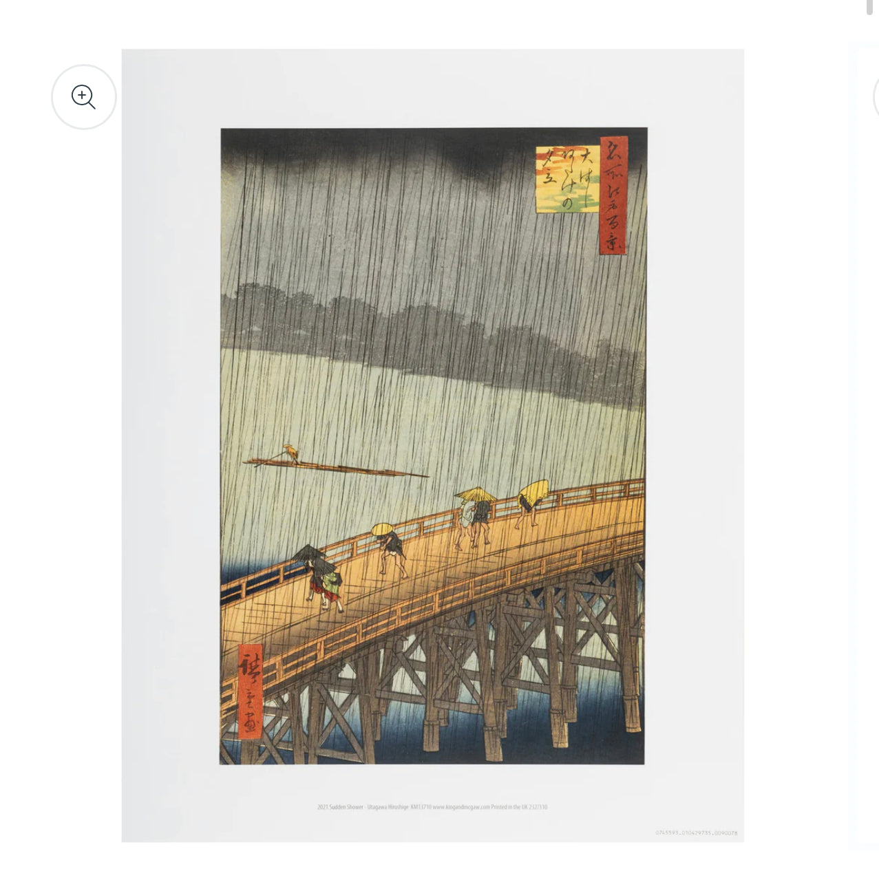 Sudden Shower over Shin Ohashi Bridge and Atake Print.