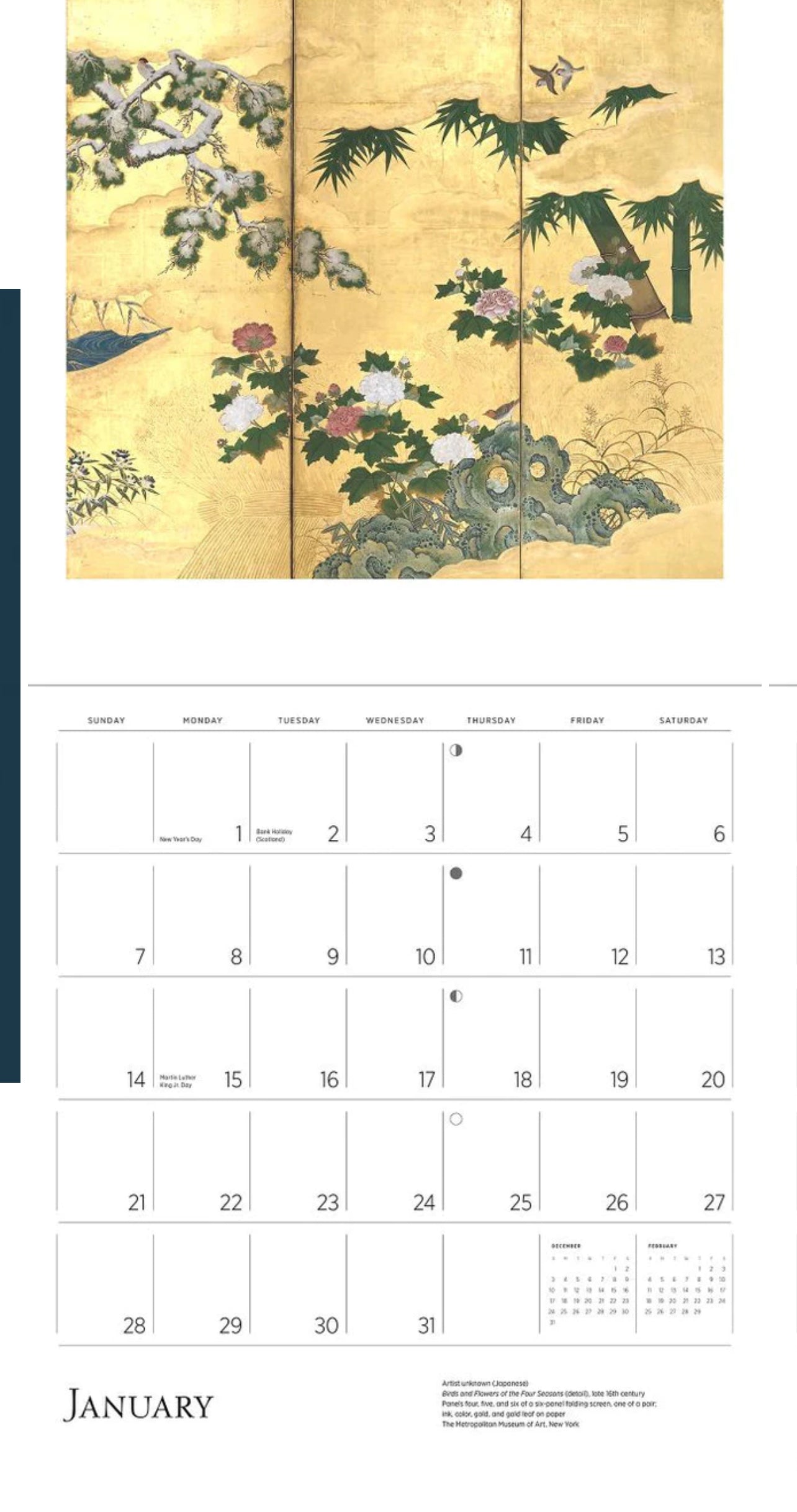 Dreams of Edo Scrolls and Screens 2024 Japanese Calendar