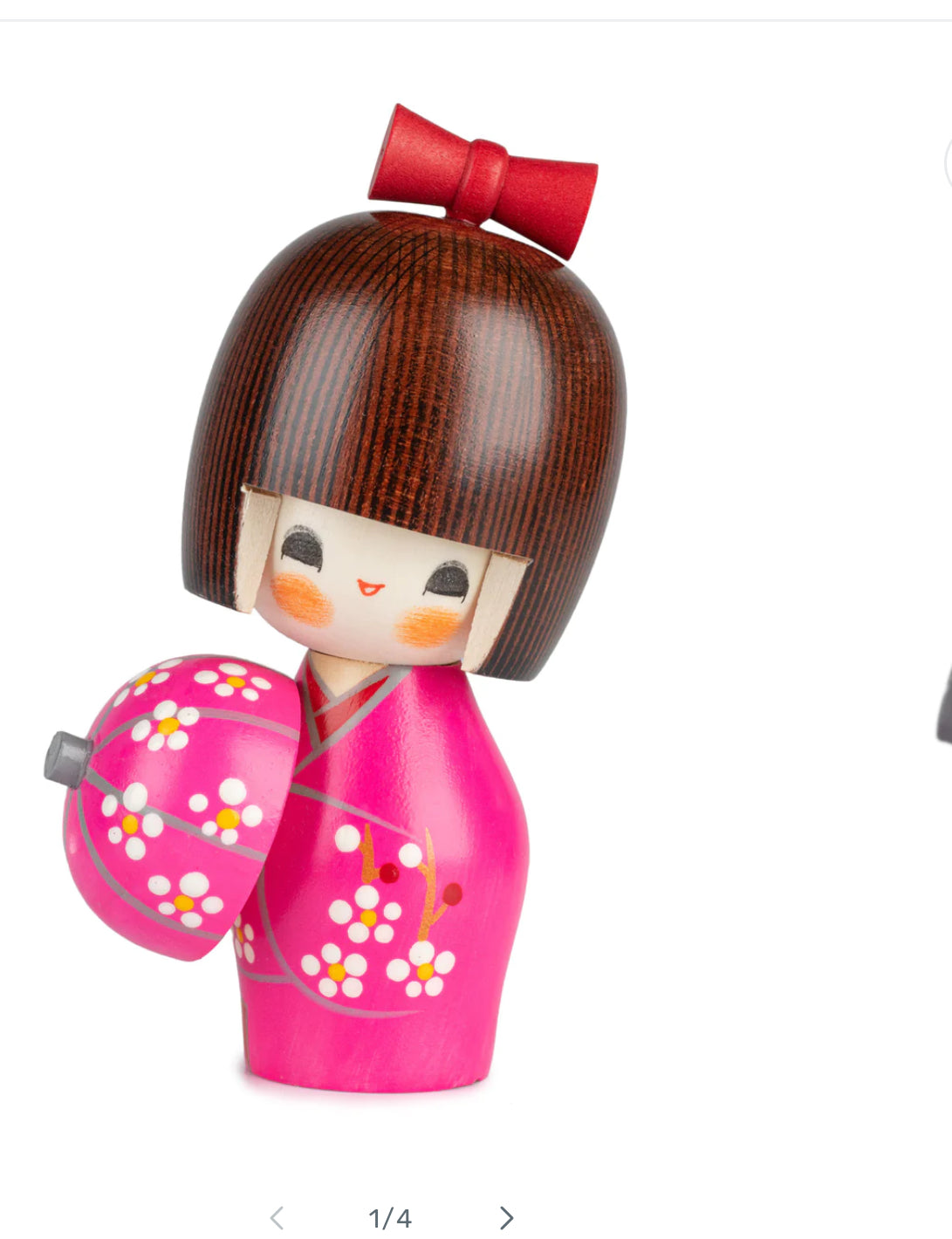 Pretty Lady in Pink Japanese Kokeshi Doll