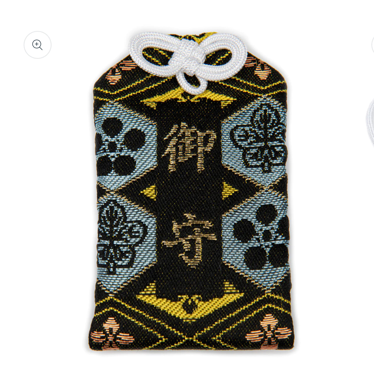 Black Kamon Japanese Omamori Lucky Charm