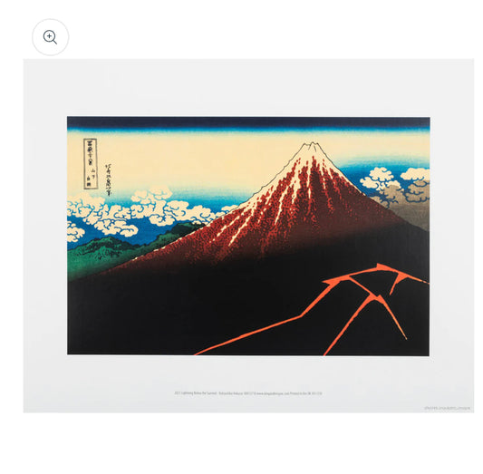 Thunderstorm Beneath the Summit Japanese Print.