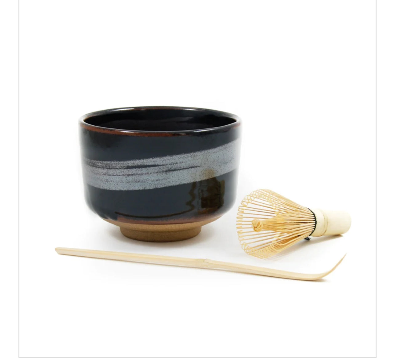 Black Glaze Matcha Bowl Set