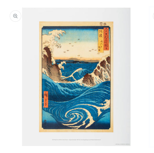 Rough Sea at Naruto Japanese Print