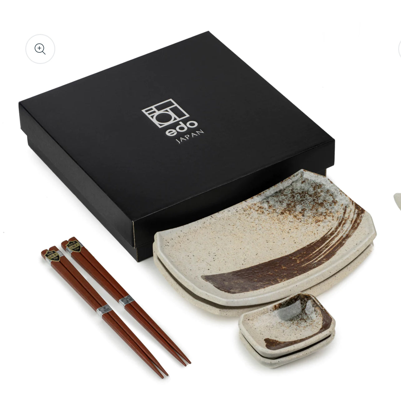 Shino Sabi Japanese Sushi Plate Gift Set.