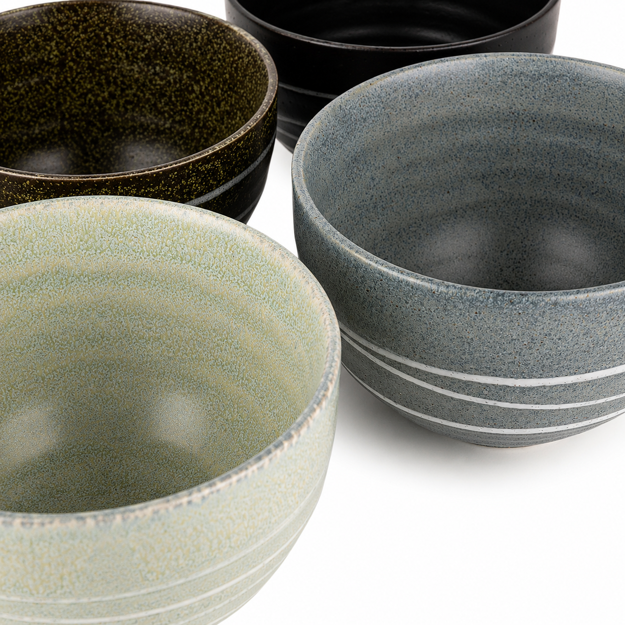 Uzu 5 Piece Japanese Bowl Gift Set | Handmade Ceramic Bowls Made in Japan
