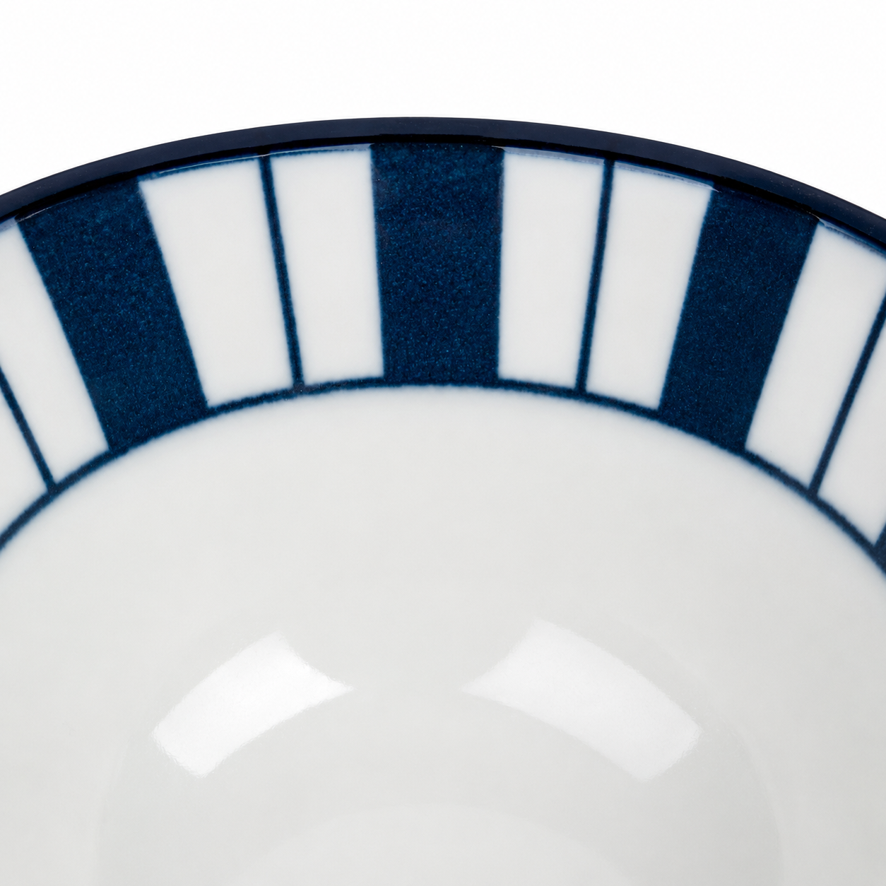 Tokusa Geometric Japanese Rice Bowl | Authentic Porcelain Bowl Made in Japan