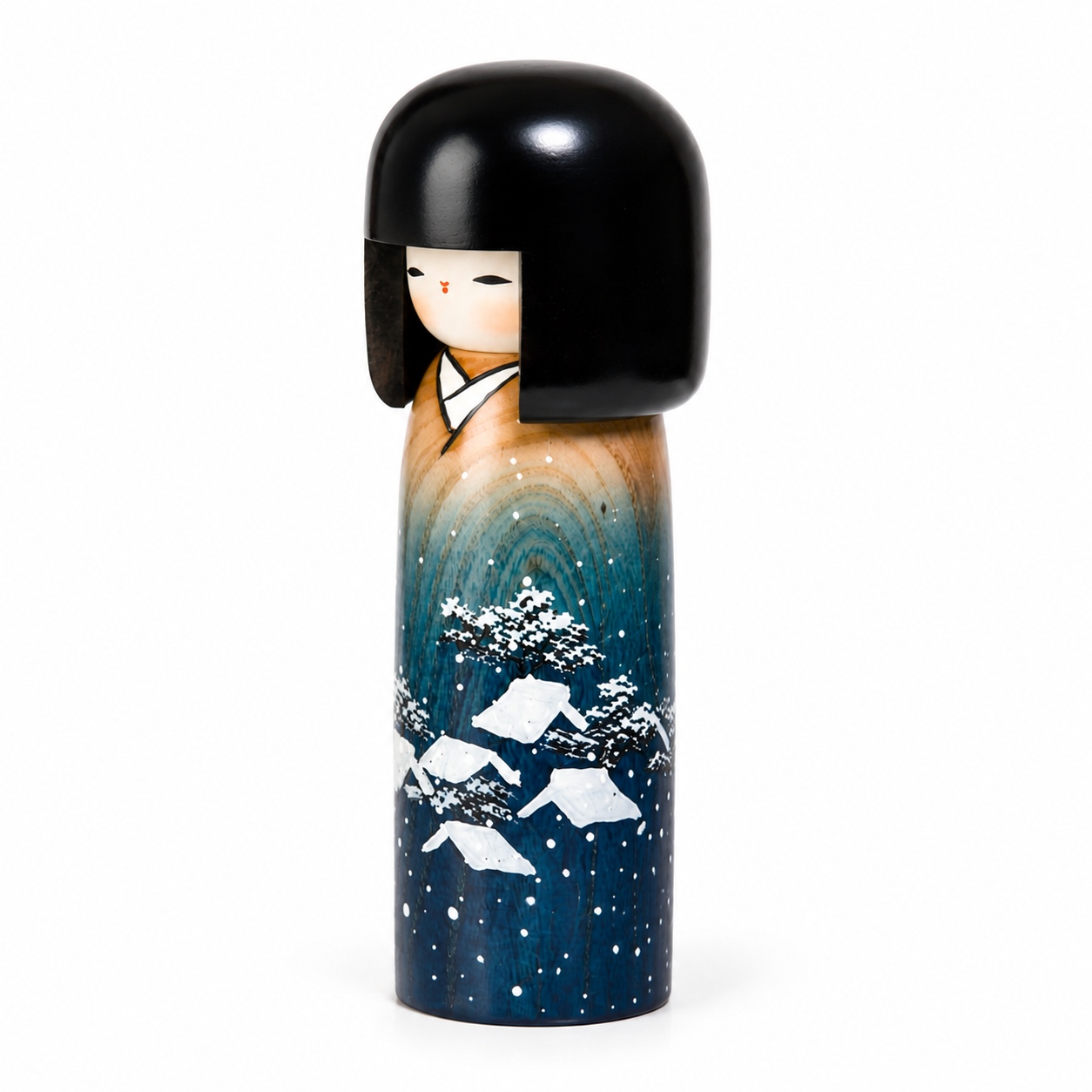 Snow Girl Japanese Wooden Kokeshi Doll | Handmade in Japan