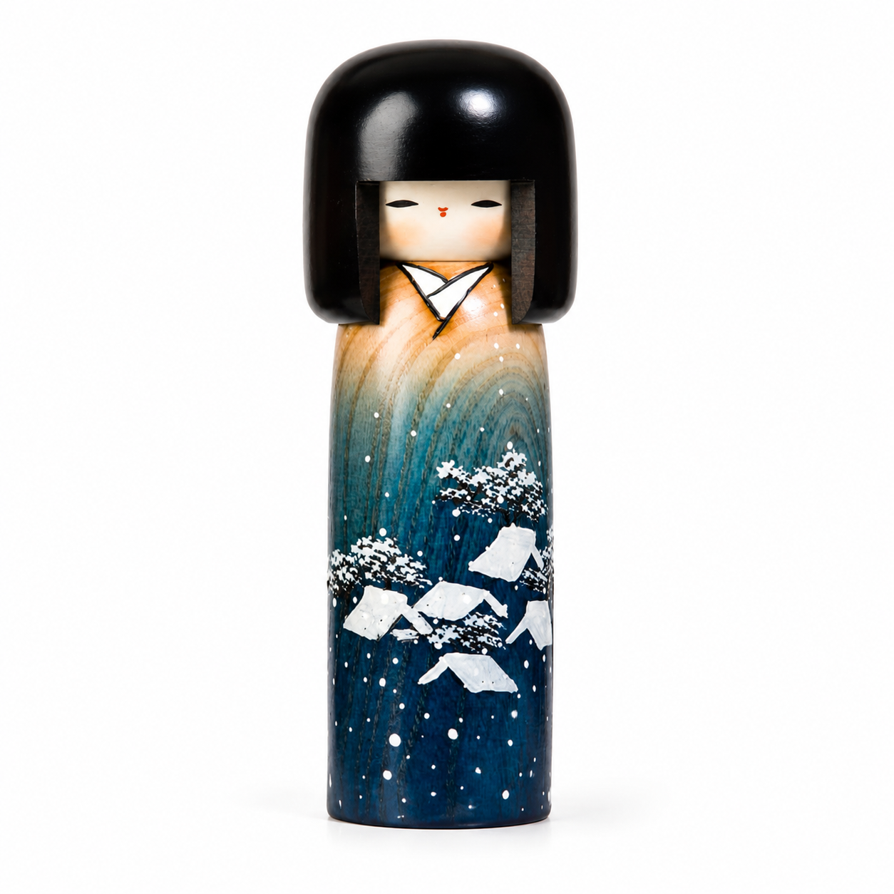 Snow Girl Japanese Wooden Kokeshi Doll | Handmade in Japan
