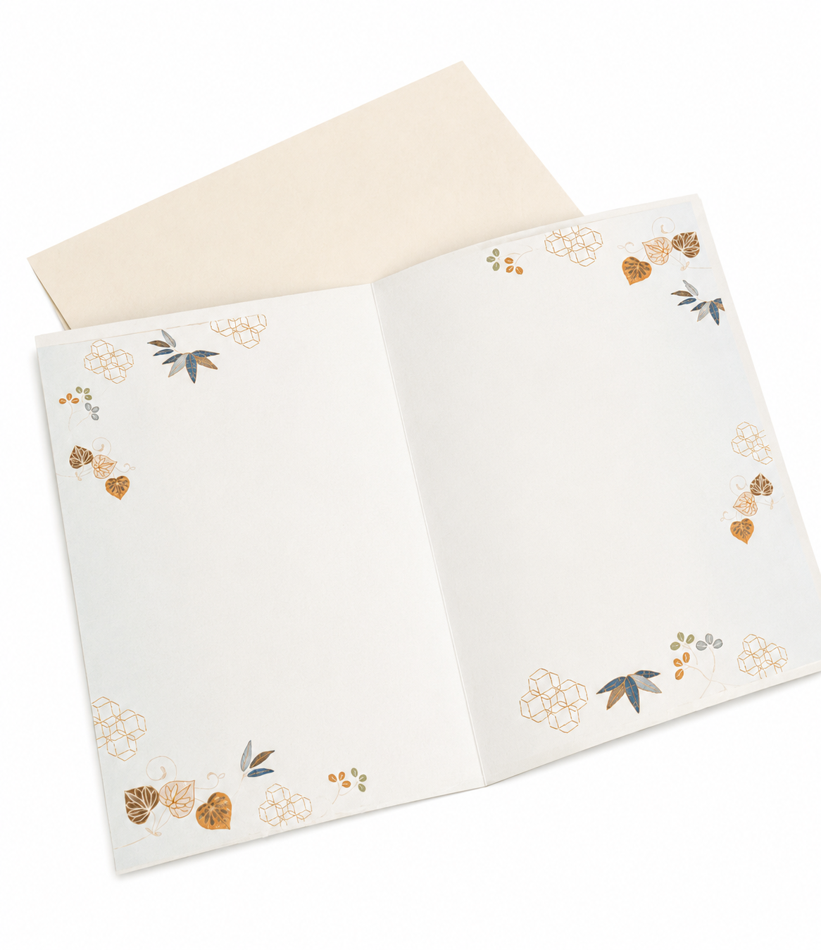 Blue and Gold Mizuhiki Japanese Congratulations Card