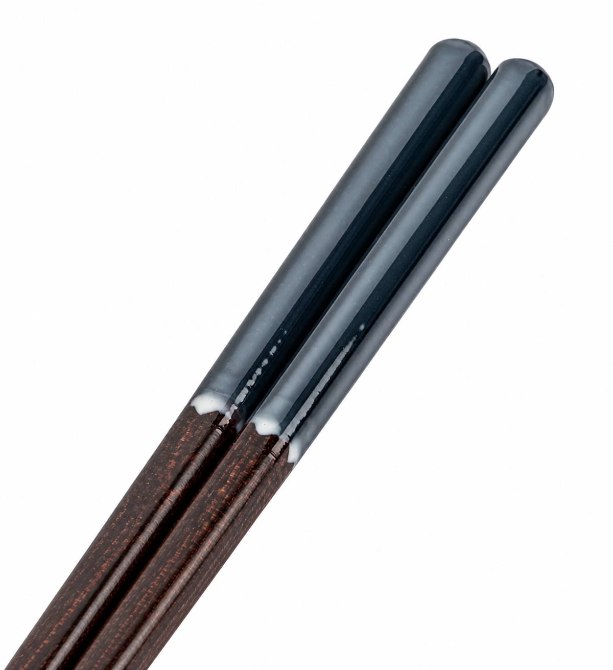 Navy Sendan Japanese Chopsticks – dark wood with navy lacquer handle, made in Japan