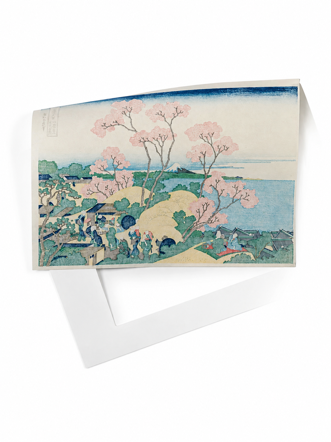 Hokusai woodblock print of Mount Fuji from Gotenyama — traditional mokuhanga Japanese art print, made in Japan