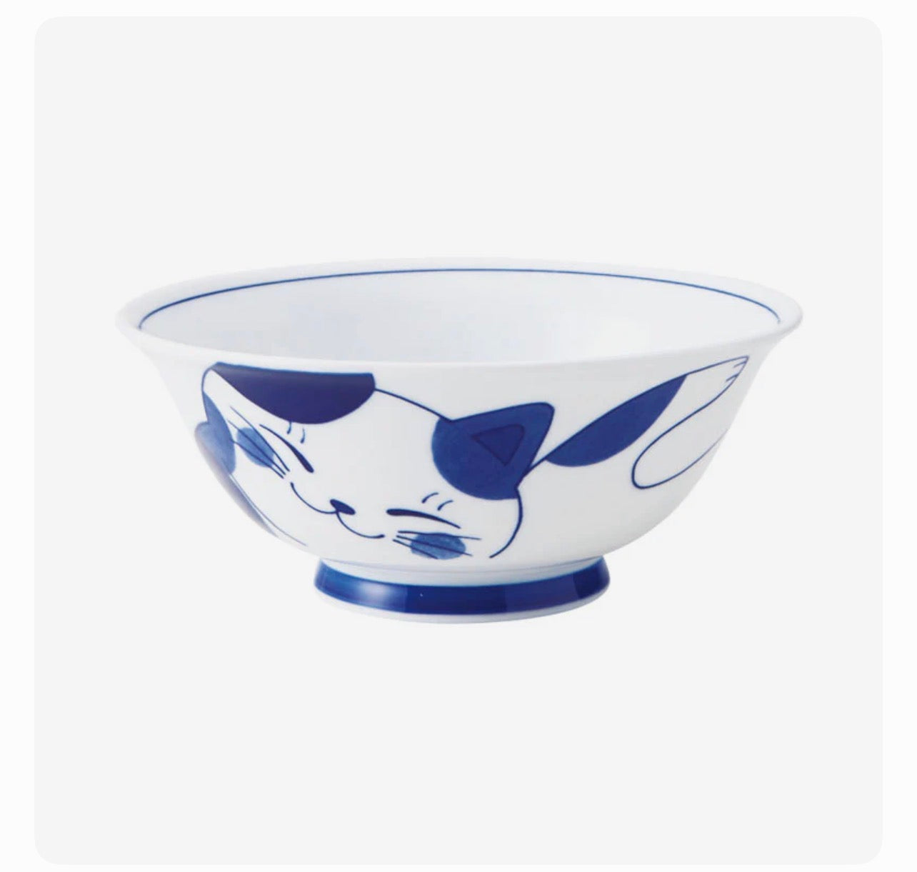 Authentic Japanese ramen bowl Chigura Mike cat design ceramic made in Japan