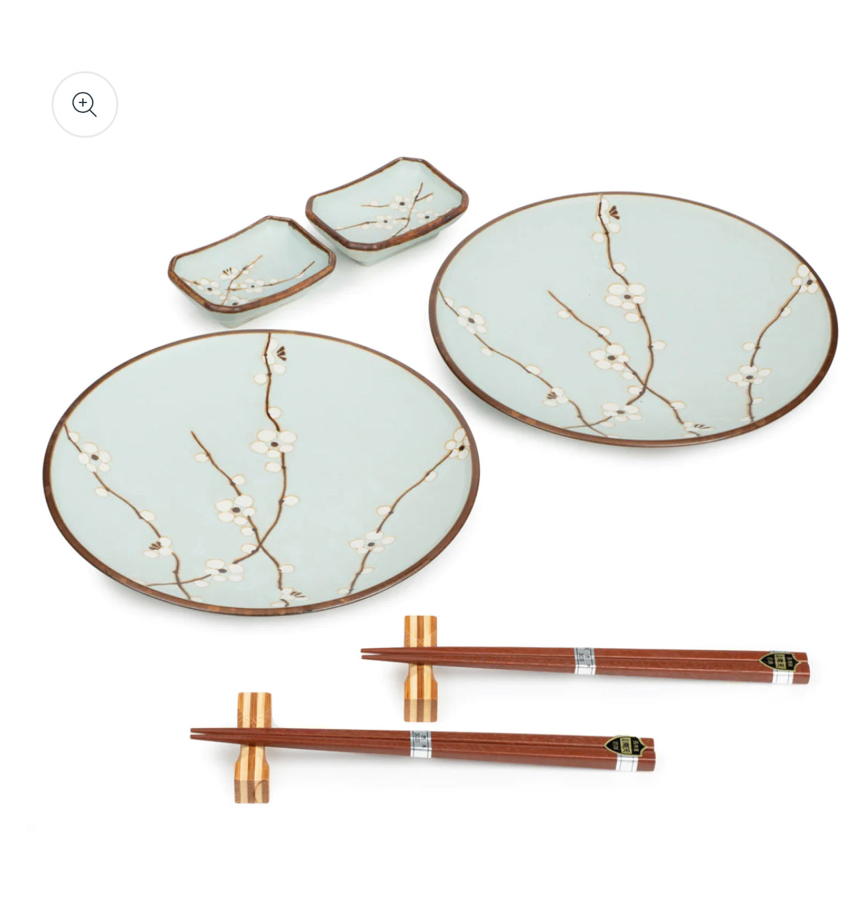 Soushun Cherry Blossom Japanese Dinner Plate and Dish Set