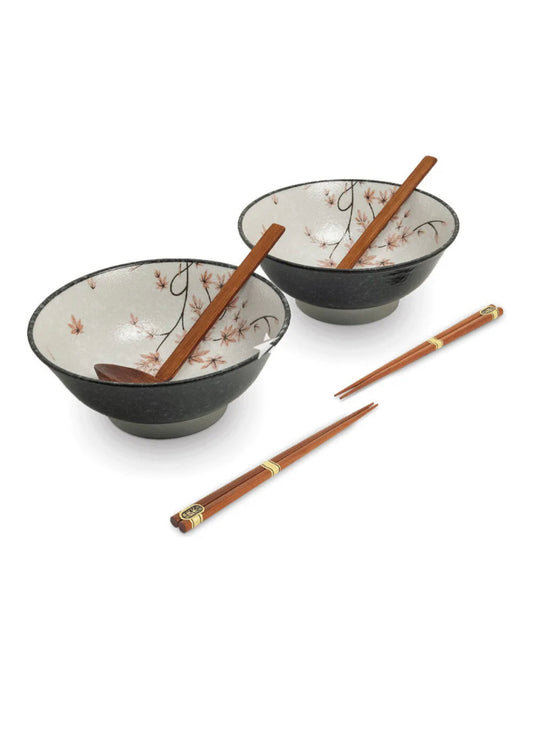 Ramen Bowl Set - Maple Leaf Ø22cm | H9cm