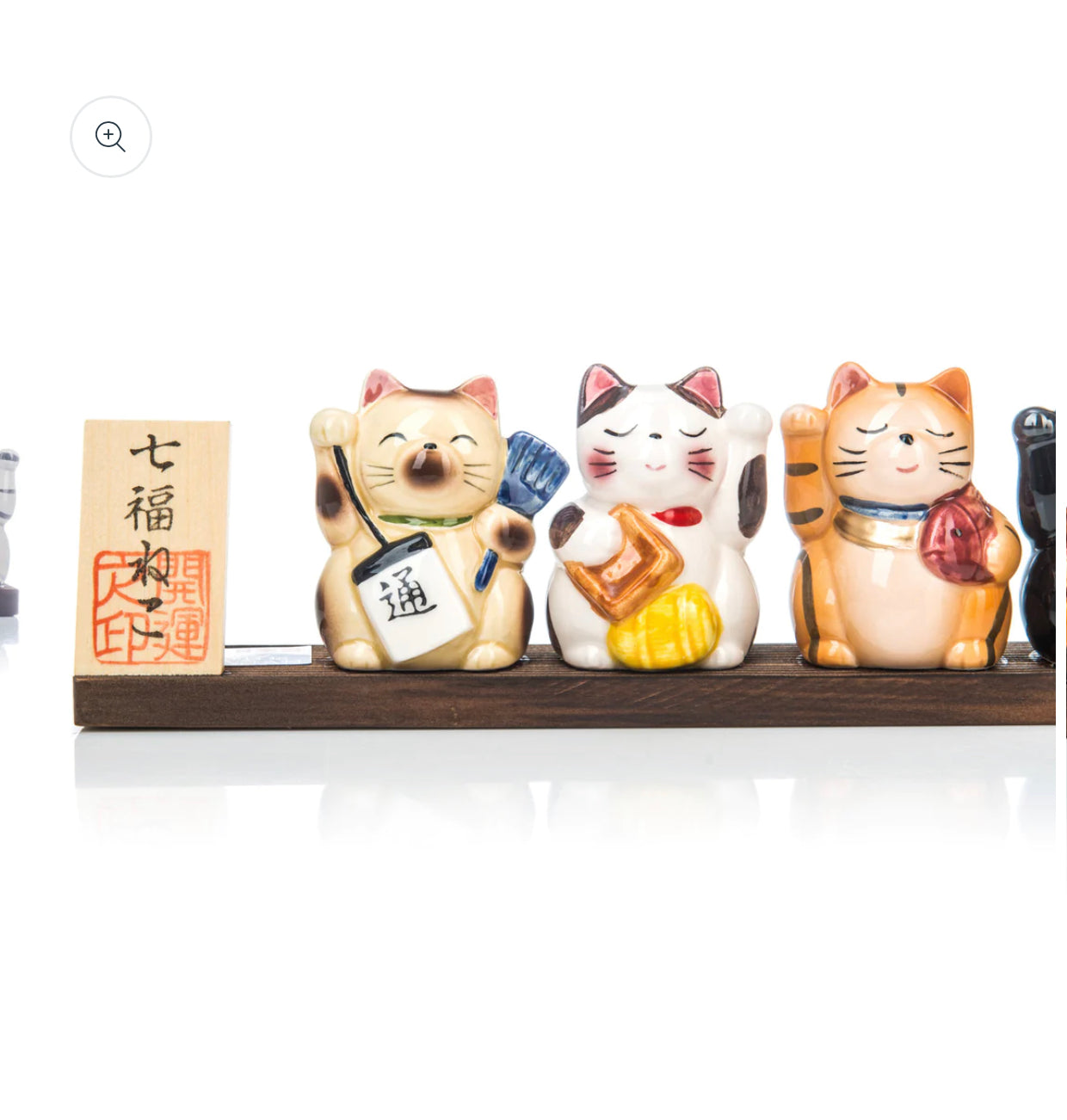 Seven Ceramic Japanese Lucky Cats