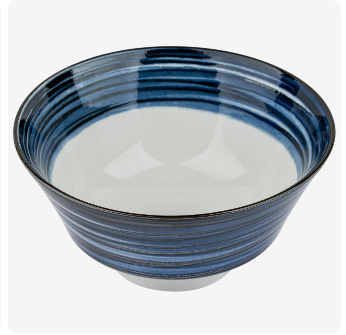 blue and white japanese ramen bowl traditional ceramic made in Japan