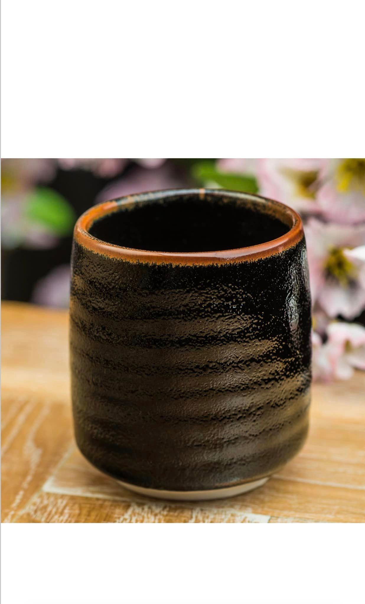 Tenmoku Black Japanese Teacup