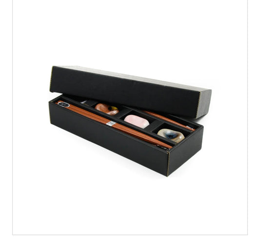 Japanese Chopstick & Rest Set - Multicolour