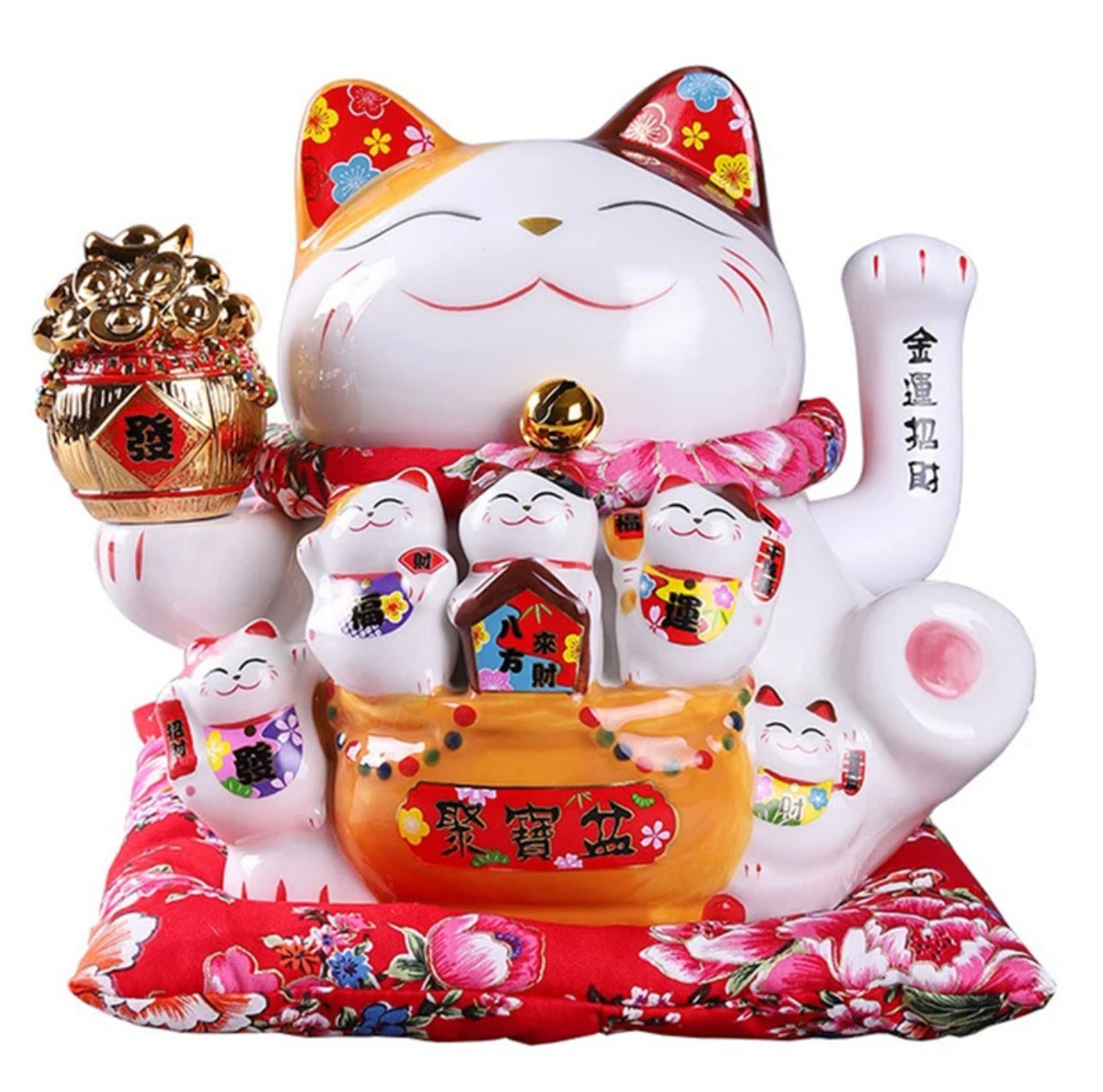 White Moving Paw Japanese Lucky Cat