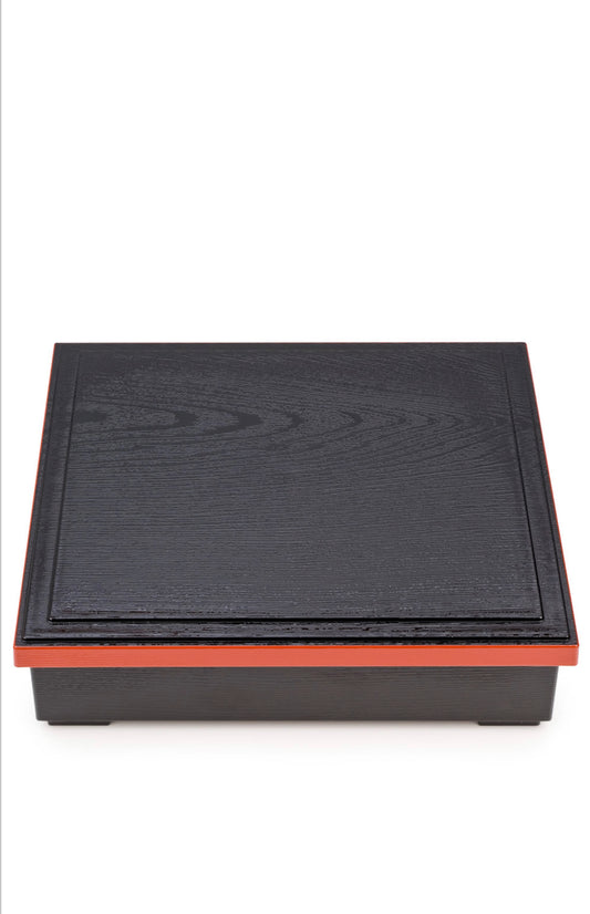 Black and Red Lacquer Japanese Obento Box