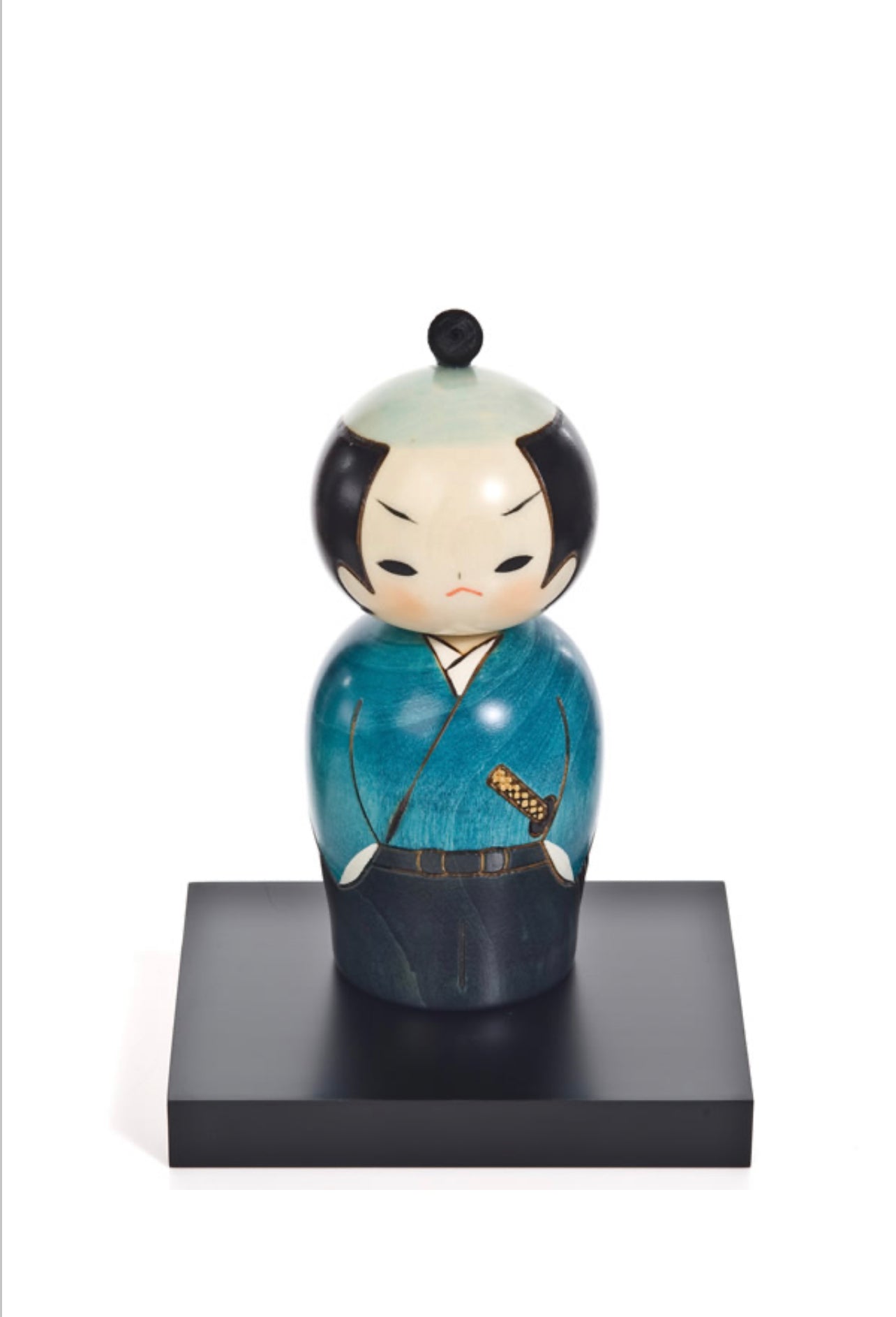 Samurai Japanese Warrior Kokeshi Doll