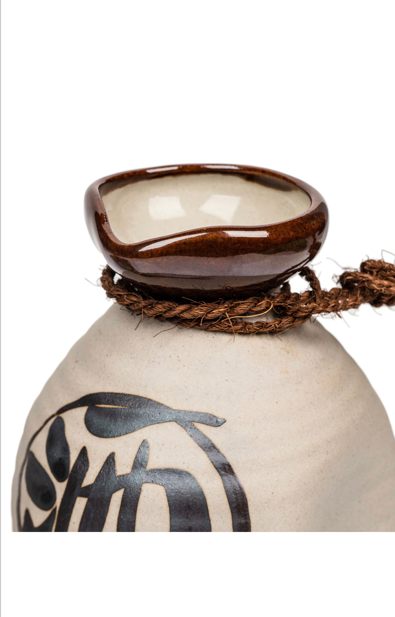 Yokohama Kanji Japanese Sake Pot and Cup Set