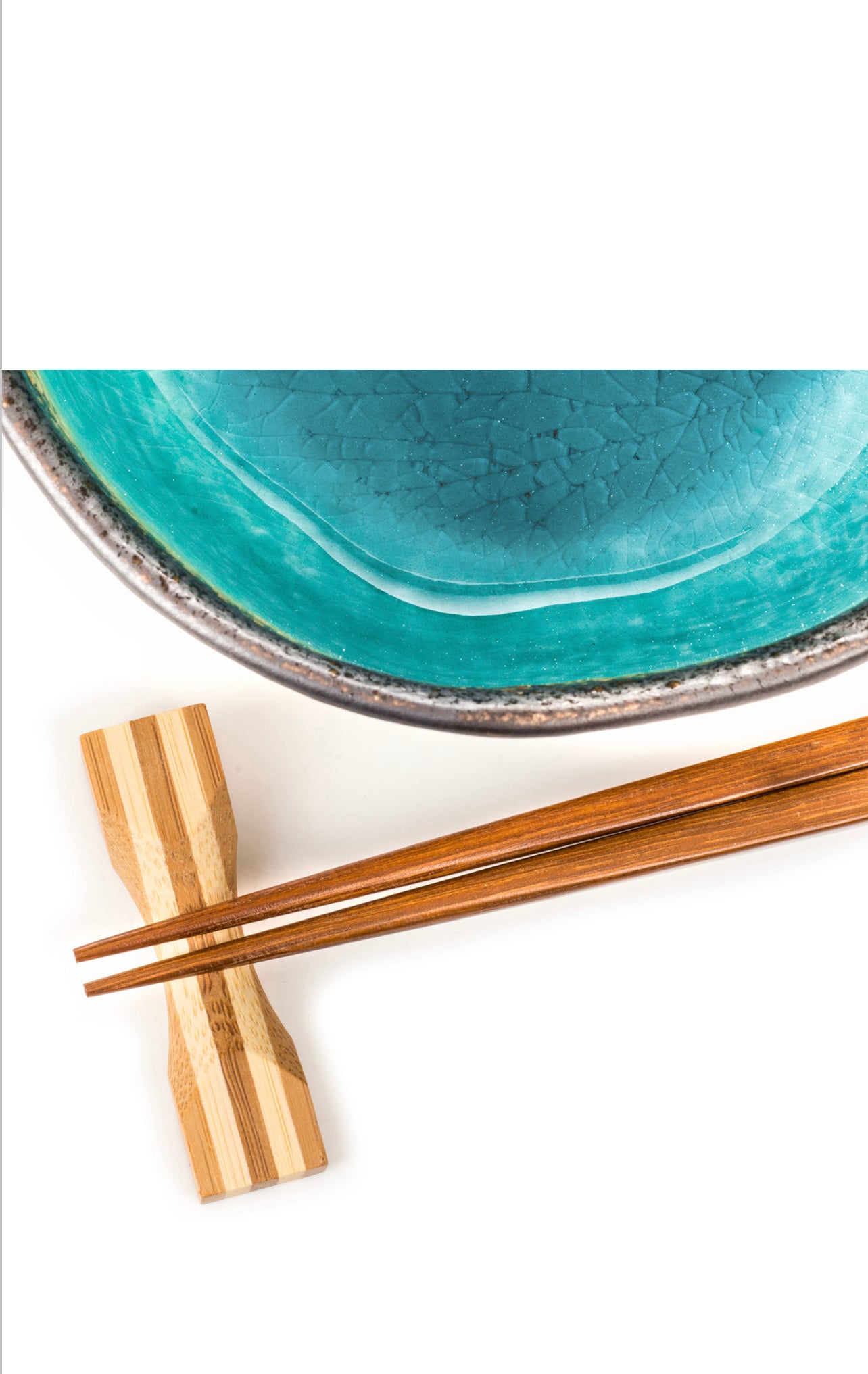 Turquoise Crackleglaze Japanese Bowl Set