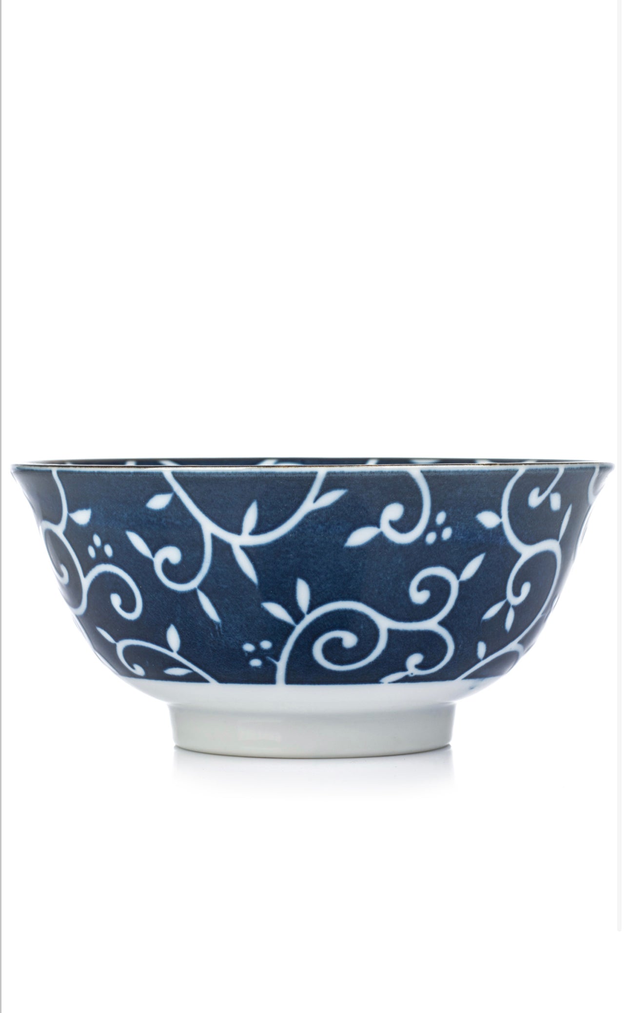 Blue Karakusa Ceramic Japanese Tayou Bowl