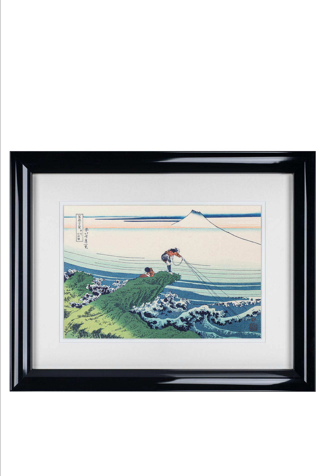 Framed Kajikazawa in Kai Japanese Woodblock Print