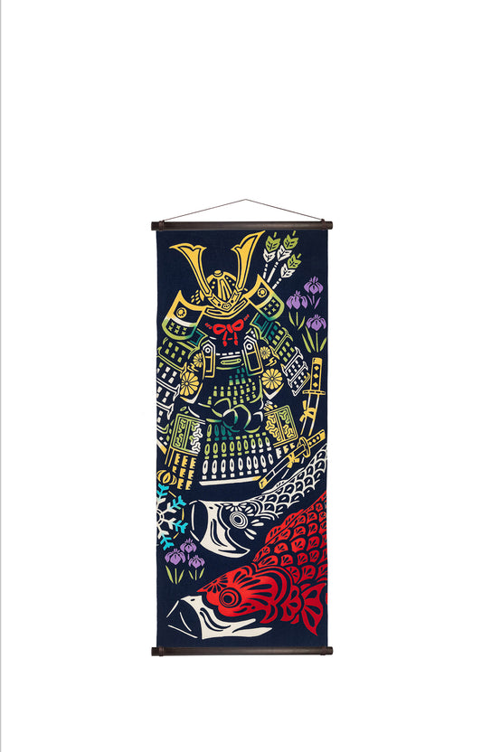 Samurai and Koi Japanese Tapestry Set
