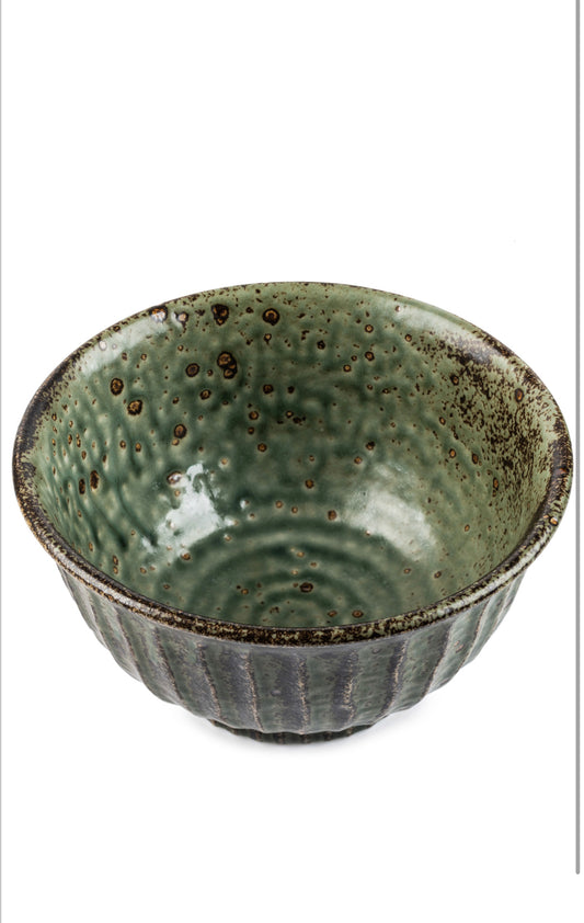 Green Wabi Sabi Premium Japanese Donburi Bow