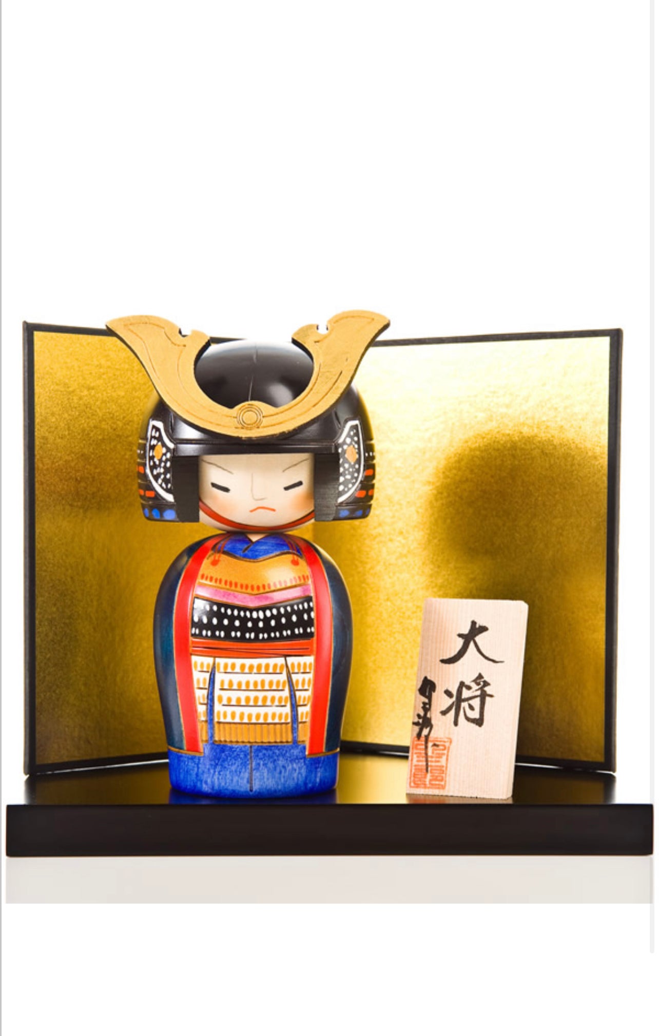 Samurai General Japanese Kokeshi Doll