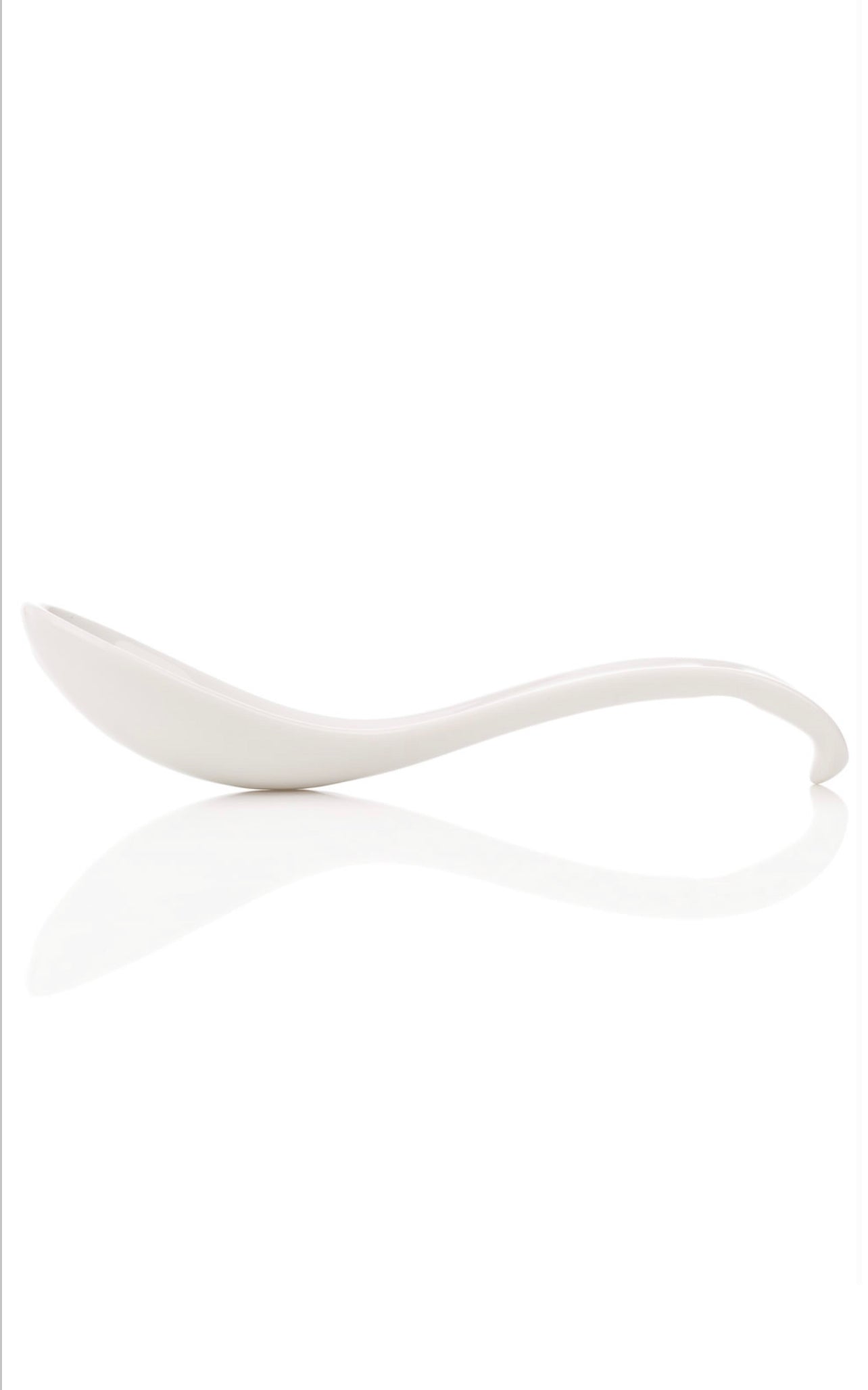 White Ceramic Japanese Soup Spoon