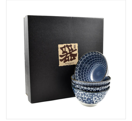 Blue & White Rice Bowl Boxed Gift Set