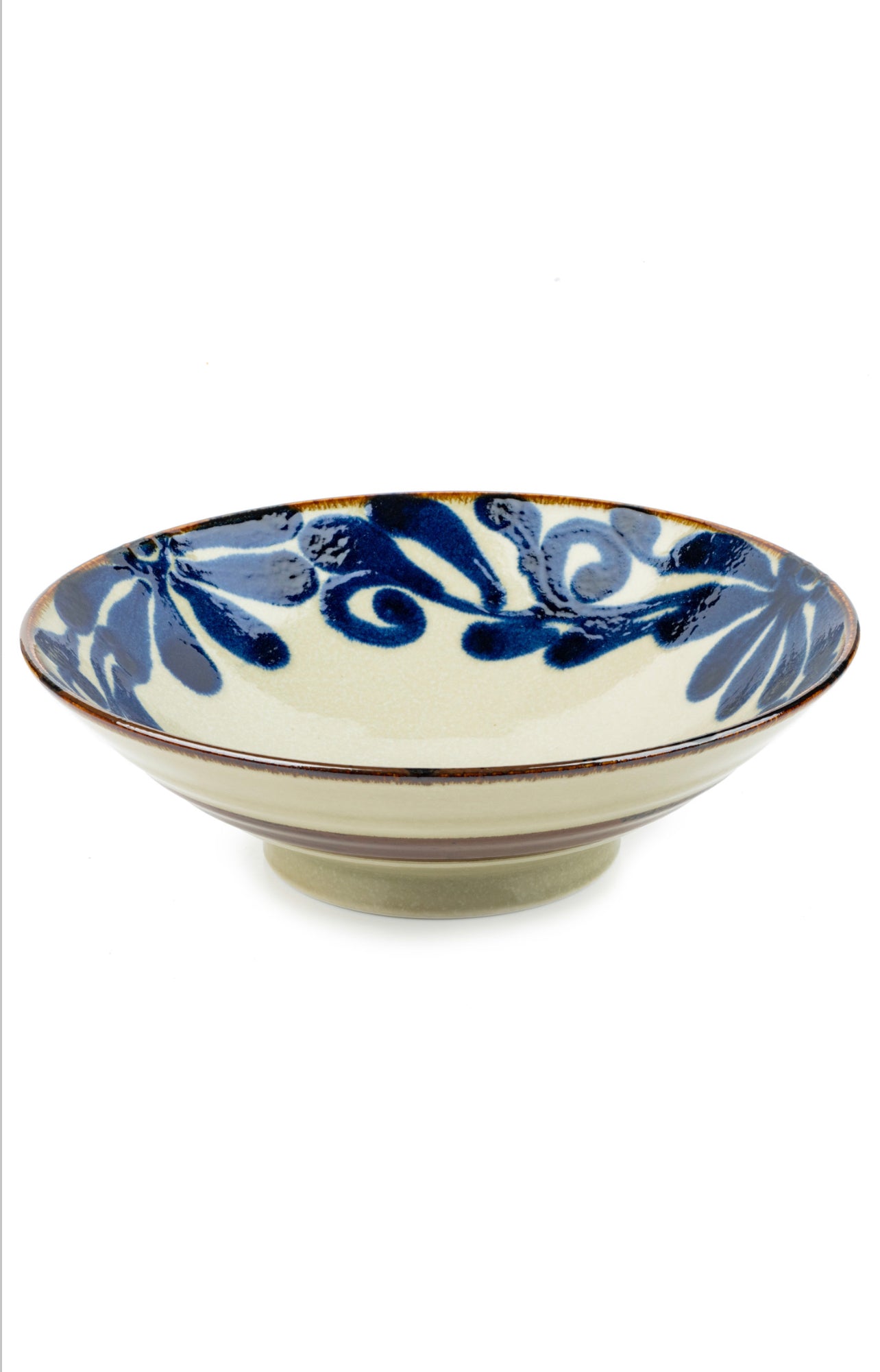 Ruri Karakusa Premium Japanese Serving Bowl