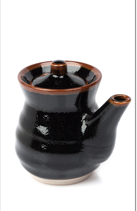 Tenmoku Black Japanese Soy Sauce Pot