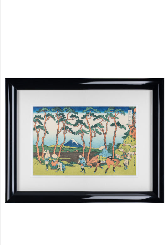 Framed Hodogaya on Tokaido Japanese Woodblock Print.