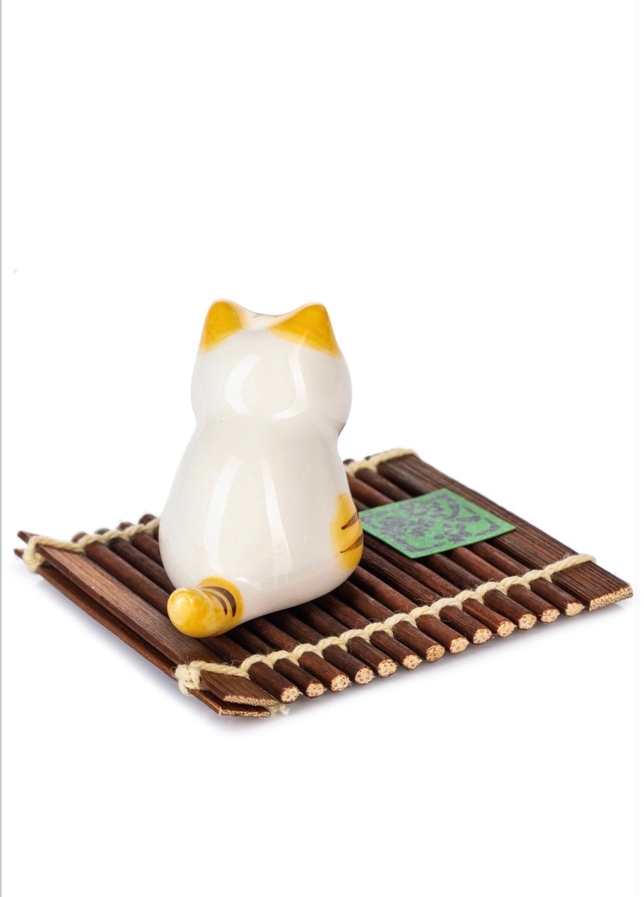 Ginger Tom Japanese Cat and Bamboo Mat