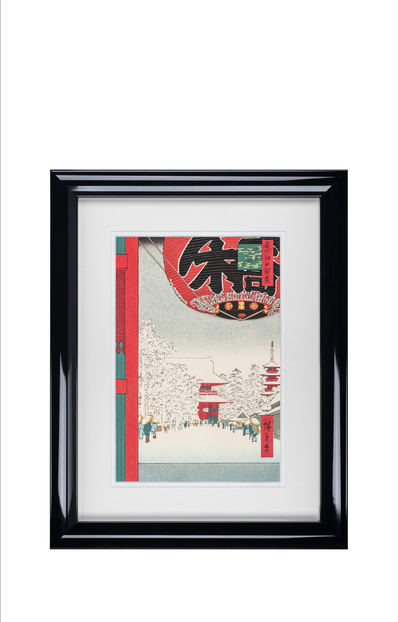 Framed Kinryuzan Sensoji Temple Woodblock Print